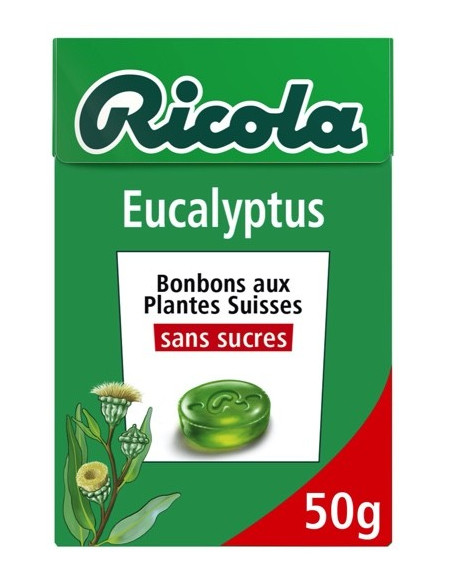 Ricola Eucalyptus sans sucres - les 20 étuis