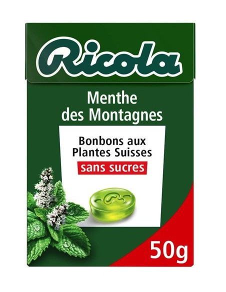 Ricola Menthe des Montagnes sans sucres - les 20 étuis