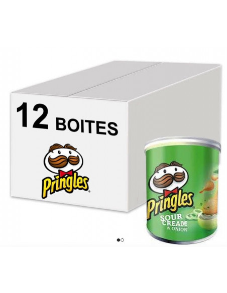 Pringles Crème Oignon - les 12 boites de 40 grammes
