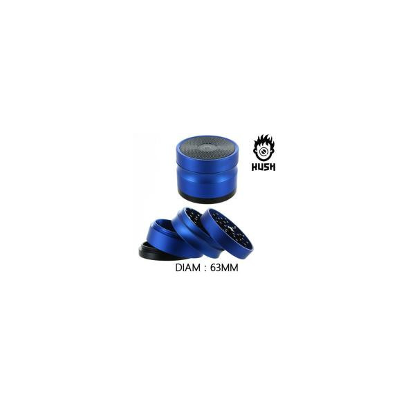 Grinder Alu Kush "Borealis" (Bleu) 63mm