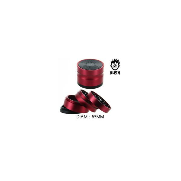 Grinder Alu Kush "Borealis" (Rouge) 63mm