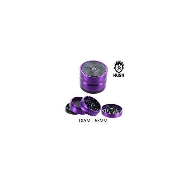 Grinder Alu Kush "Borealis" (Violet) 63mm