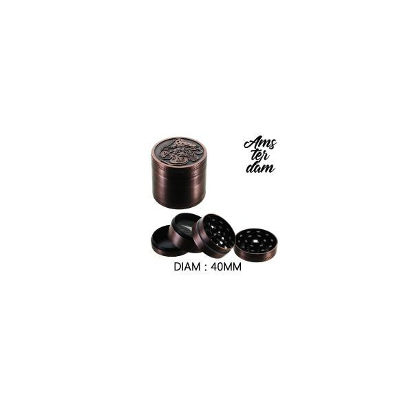 Grinder Alu Amsterdam Mushrooms (Cuivre) 40mm