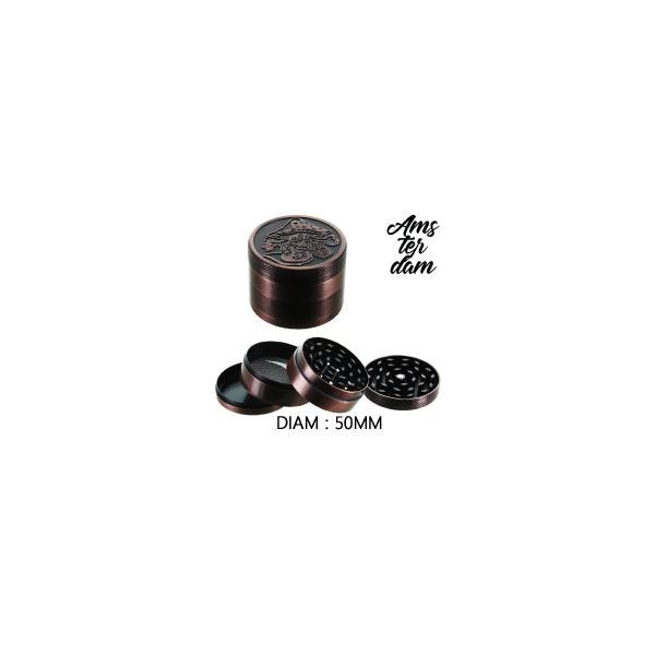 Grinder Alu Amsterdam Mushrooms (Cuivre) 50mm