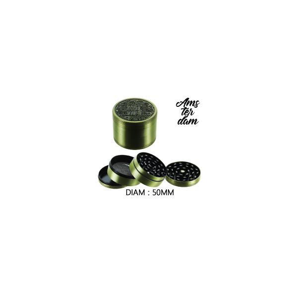 Grinder Alu Amsterdam Mushrooms (Gold) 50mm