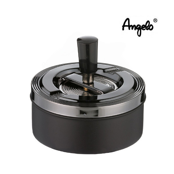 Cendrier poussoir en metal Angelo (Noir/Anthracite)