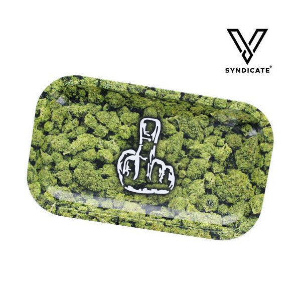 Plateau de roulage V-Syndicate ¸ Fuck (GM) 27 x 16 cm / en metal
