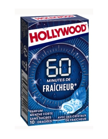 Hollywood 60 minutes de Fraîcheur Menthe forte sans sucres - 16 étuis