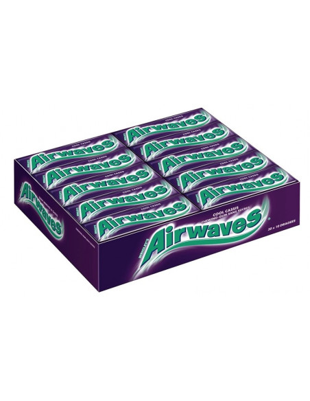 Airwaves dragées Cassis sans sucres - 30 Etuis