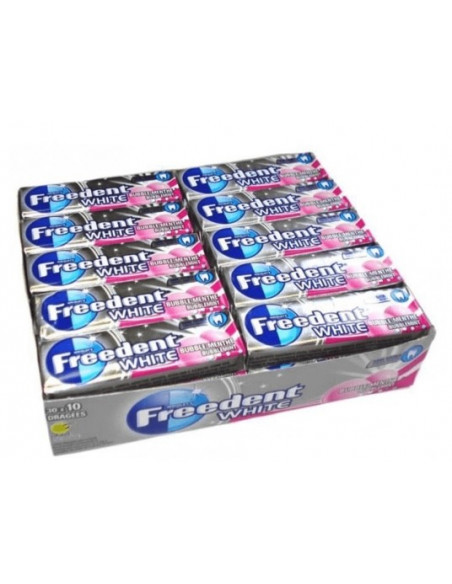 Freedent dragées White Bubble menthe sans sucres - le lot de 30