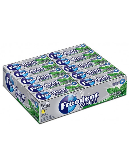 Freedent dragées White Menthe verte sans sucres- le lot de 30