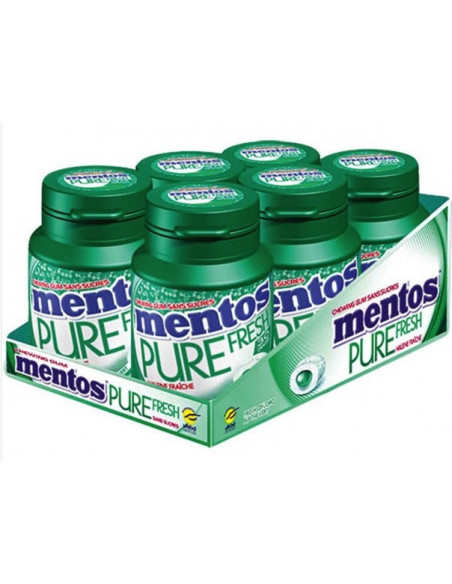 Mentos Bottle Pure Fresh Chlorophylle sans sucres - le lot de 6