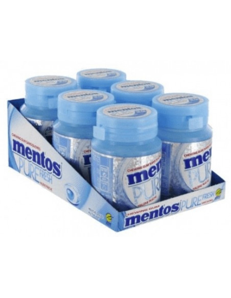 Mentos Bottle Pure Fresh Menthe douce sans sucres - le lot de 6